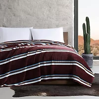 Wrangler Western Saddle Stripe Ultra Soft Blanket