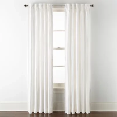 Liz Claiborne Supreme 5-Pleat Pinch Pleat Back Tab Light-Filtering Single Curtain Panel