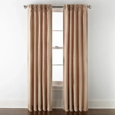 Liz Claiborne Supreme -Pleat Pinch Pleat Back Tab Light-Filtering Single Curtain Panel