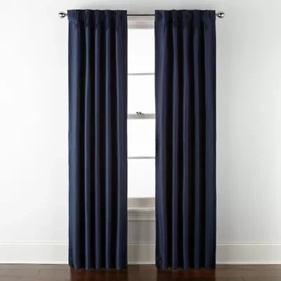 Liz Claiborne Supreme -Pleat Pinch Pleat Back Tab Light-Filtering Single Curtain Panel