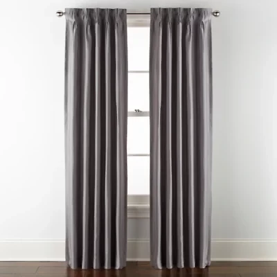 Liz Claiborne Supreme -Pleat Pinch Pleat Back Tab Light-Filtering Single Curtain Panel