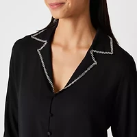 Worthington Womens Long Sleeve Cuffed Sleeve Regular Fit Button-Down Shirt
