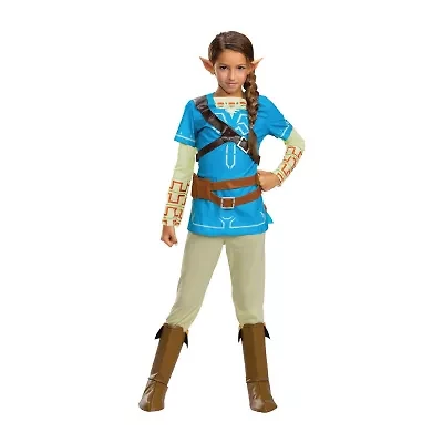 Little & Big Kid Girls Link Breath Of The Wild Deluxe Zelda Costume Set