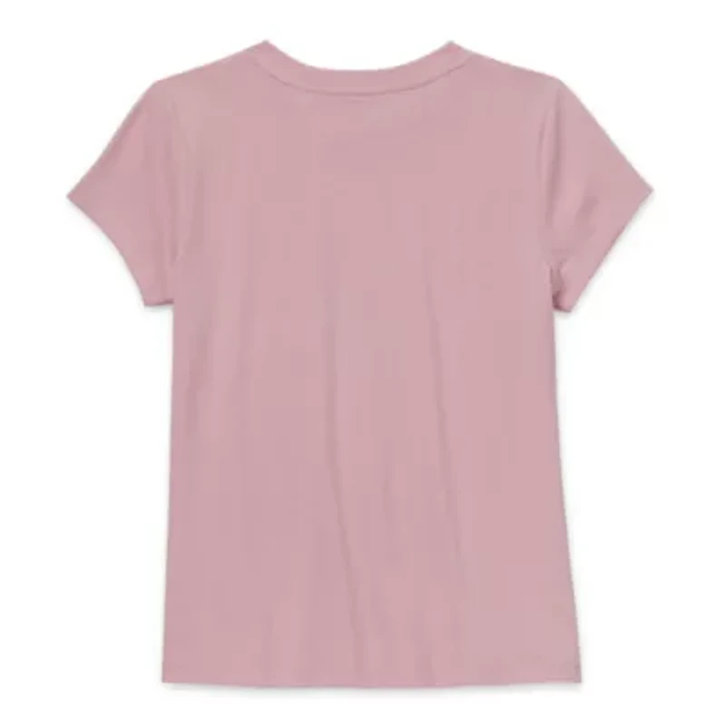 Thereabouts Little & Big Girls Round Neck Short Sleeve Graphic T-Shirt