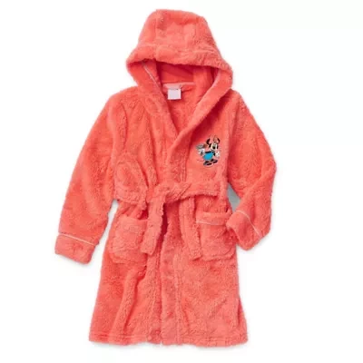 Disney Collection Little & Big Kid Girls Mid Length Long Sleeve Minnie Mouse Robe
