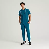 Skechers Skp572 Structure 3-Pocket Jogger Mens Tag Free Stretch Fabric Moisture Wicking Scrub Pant