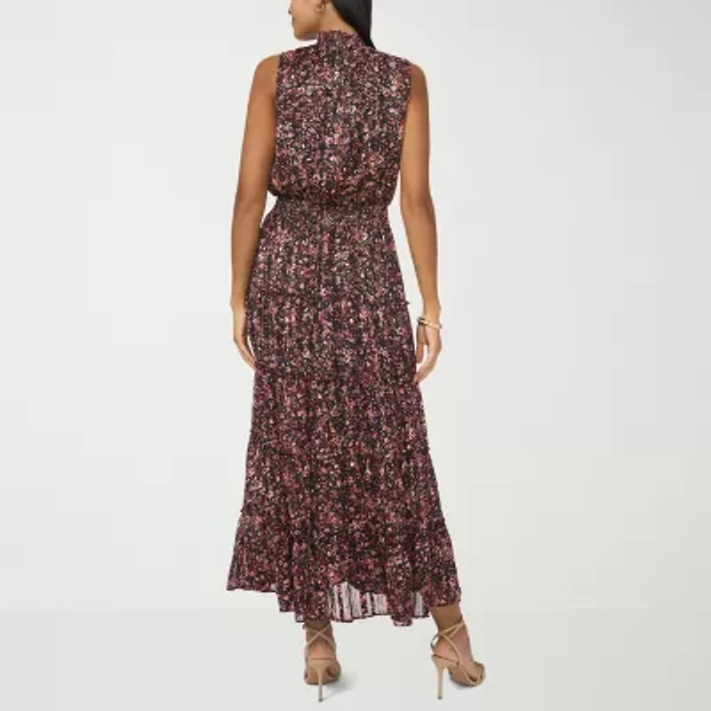 MSK Womens Sleeveless Floral Maxi Dress