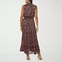 MSK Womens Sleeveless Floral Maxi Dress