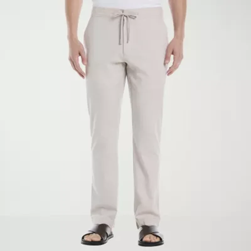 Cubavera Drawstring Mens Regular Fit Flat Front Pant