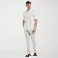 Cubavera Drawstring Mens Regular Fit Flat Front Pant