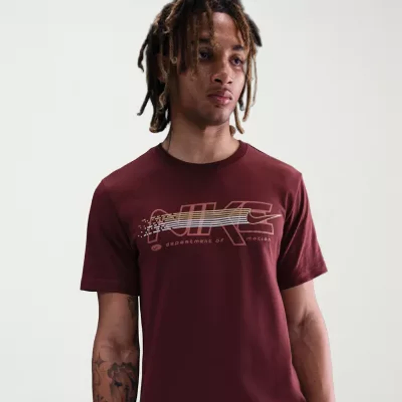 Nike Just Do It Mens Crew Neck Short Sleeve Regular Fit Graphic T-Shirt