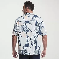 Cubavera Mens Short Sleeve Regular Fit Big and Tall Button-Down Shirt