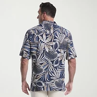 Cubavera Mens Short Sleeve Regular Fit Big and Tall Button-Down Shirt