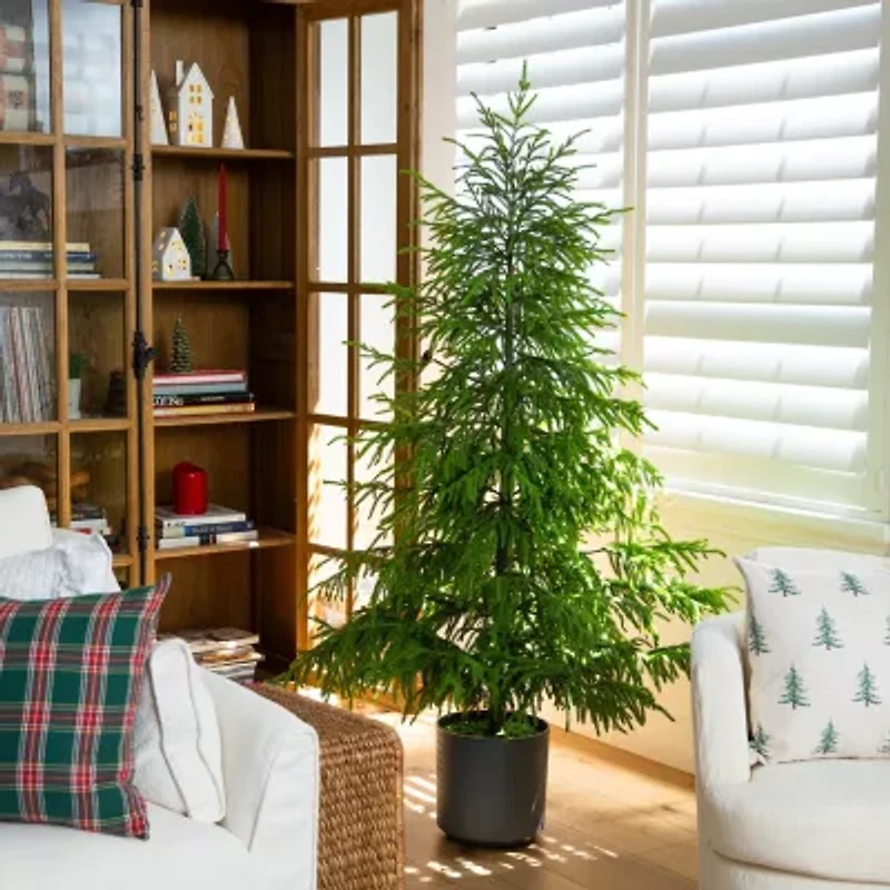 Nearly Natural 6 Foot Pine Christmas Tree