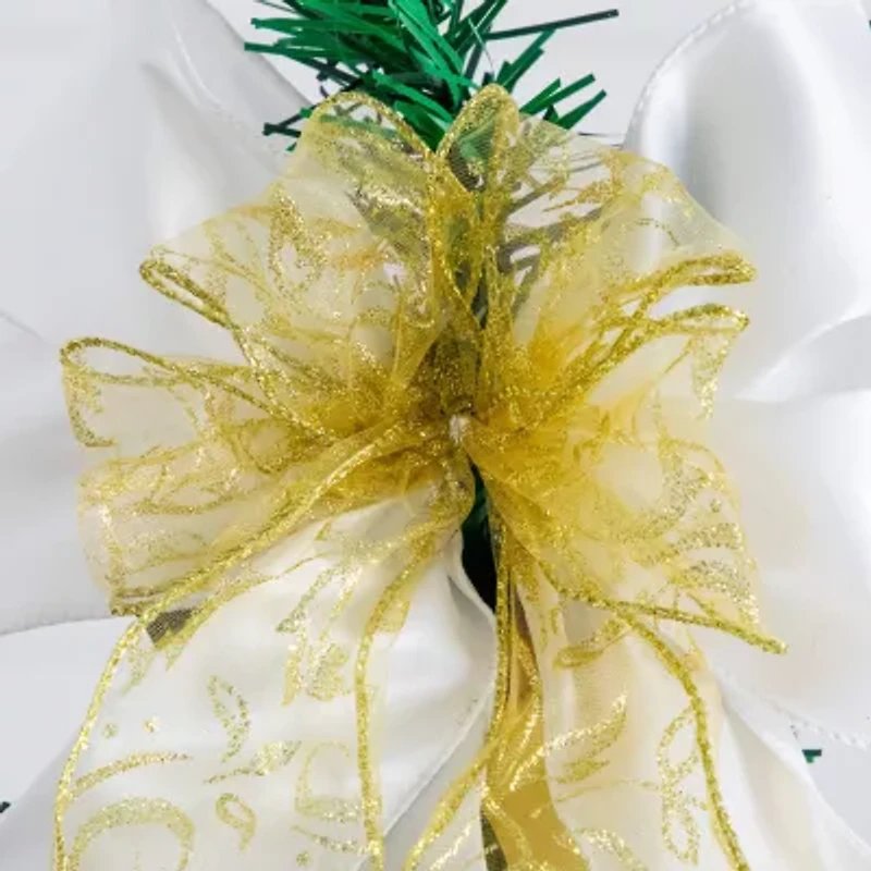 Nearly Natural Foot Pre-Lit Collapsible Pre-Decorated Pine Christmas Tree