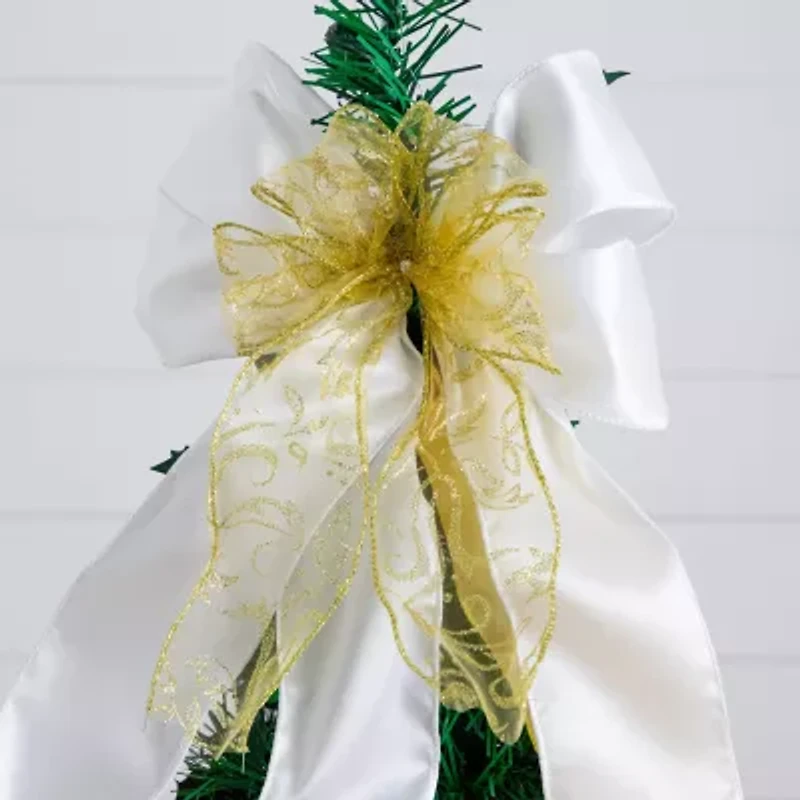 Nearly Natural Foot Pre-Lit Collapsible Pre-Decorated Pine Christmas Tree