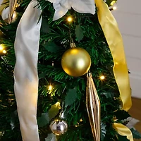 Nearly Natural Foot Pre-Lit Collapsible Pre-Decorated Pine Christmas Tree