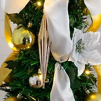 Nearly Natural Foot Pre-Lit Collapsible Pre-Decorated Pine Christmas Tree