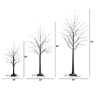 Nearly Natural 6 Foot Pre-Lit Birch Christmas Tree