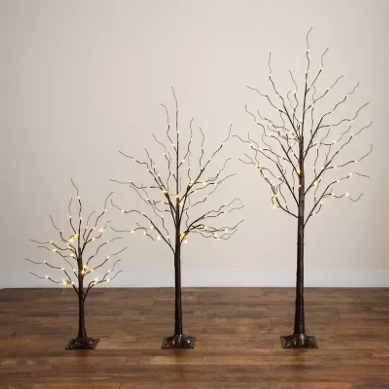 Nearly Natural 6 Foot Pre-Lit Birch Christmas Tree