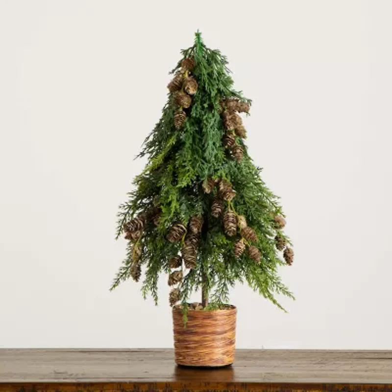 Nearly Natural 2 Foot Cedar Christmas Tree