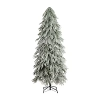 Nearly Natural Foot Pre-Lit Flocked Pine Christmas Tree