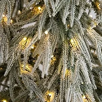 Nearly Natural Foot Pre-Lit Flocked Pine Christmas Tree