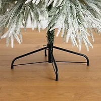 Nearly Natural Foot Pre-Lit Flocked Pine Christmas Tree