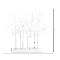 Nearly Natural 2 Foot Pre-Lit Birch Christmas Tree