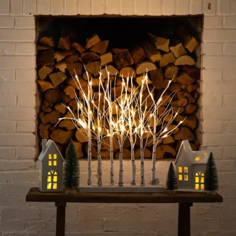 Nearly Natural 2 Foot Pre-Lit Birch Christmas Tree