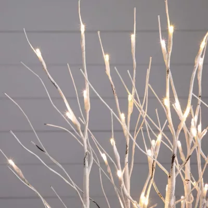 Nearly Natural 2 Foot Pre-Lit Birch Christmas Tree