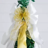 Nearly Natural 6 Foot Pre-Lit Collapsible Pre-Decorated Pine Christmas Tree