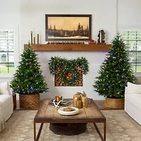 Nearly Natural Foot Pre-Lit Multi-Function Lights Pine Christmas Tree