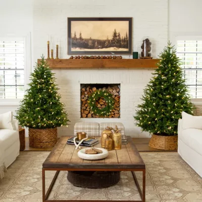 Nearly Natural Foot Pre-Lit Multi-Function Lights Pine Christmas Tree