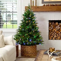 Nearly Natural Foot Pre-Lit Multi-Function Lights Pine Christmas Tree