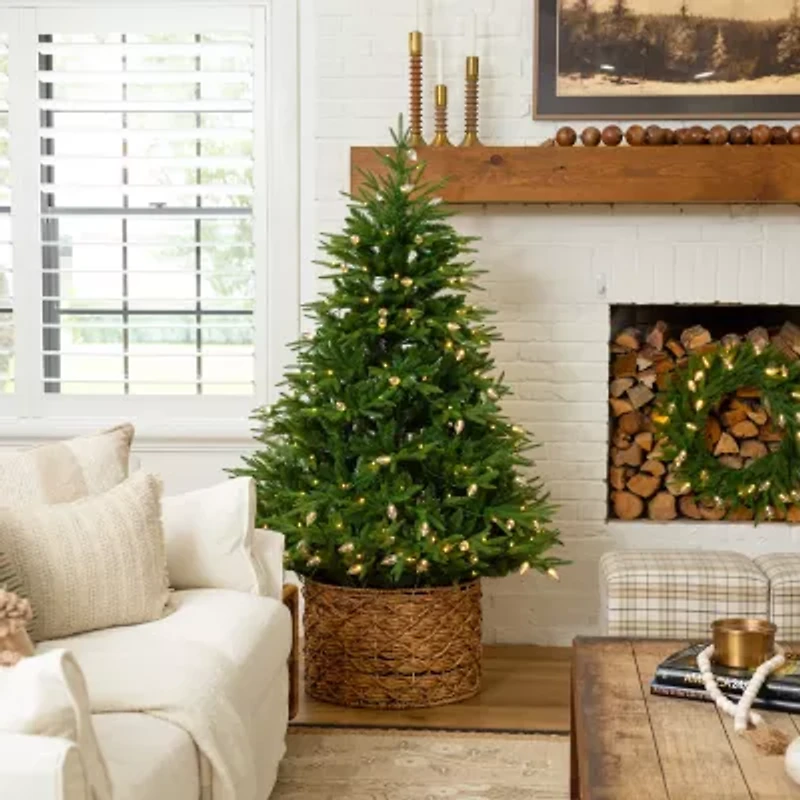 Nearly Natural Foot Pre-Lit Multi-Function Lights Pine Christmas Tree