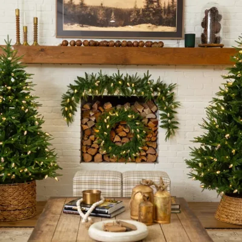 Nearly Natural Pre-Lit Wreath