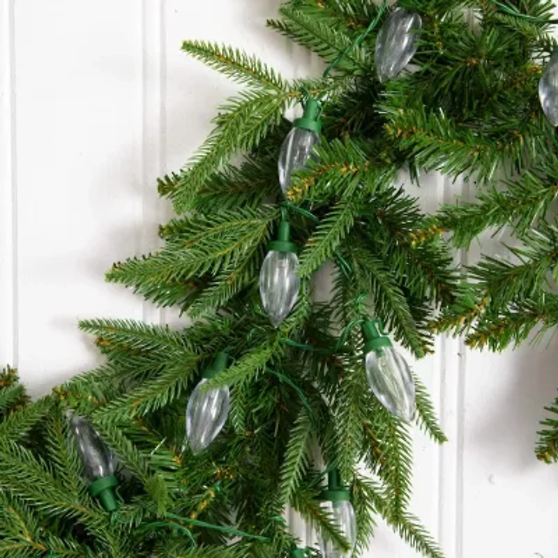 Nearly Natural Pre-Lit Wreath