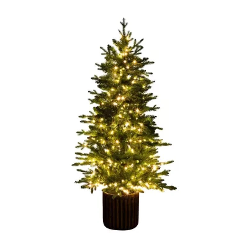 Nearly Natural 4 1/2 Foot Pre-Lit Pine Christmas Tree