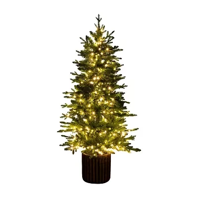 Nearly Natural 4 1/2 Foot Pre-Lit Pine Christmas Tree