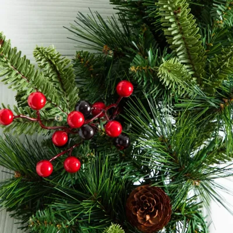 Nearly Natural 5 Foot Pre-Lit Pine Christmas Tree