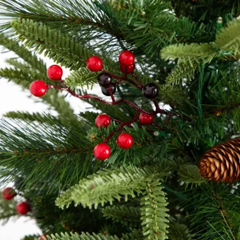 Nearly Natural 5 Foot Pre-Lit Pine Christmas Tree