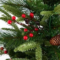 Nearly Natural 5 Foot Pre-Lit Pine Christmas Tree