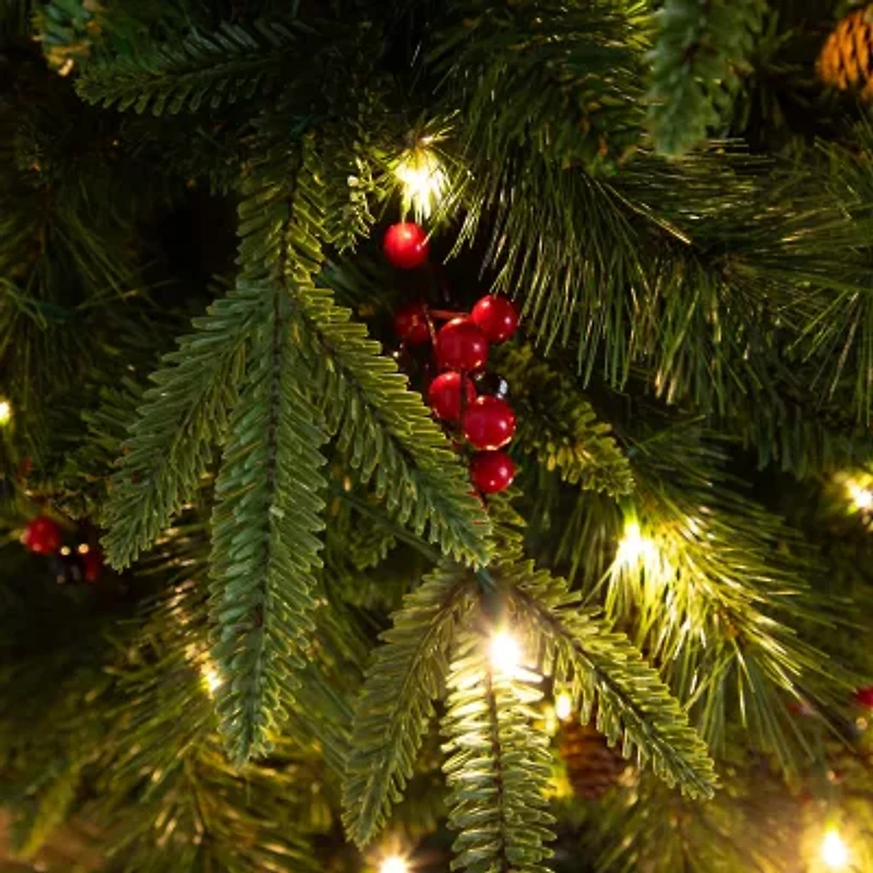 Nearly Natural 5 Foot Pre-Lit Pine Christmas Tree