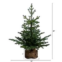 Nearly Natural 3 Foot Pre-Lit Pine Christmas Tree