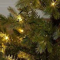 Nearly Natural 3 Foot Pre-Lit Pine Christmas Tree