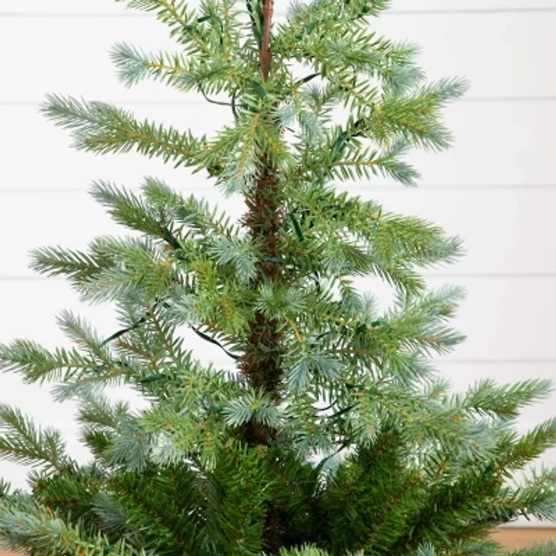 Nearly Natural 3 Foot Pre-Lit Pine Christmas Tree