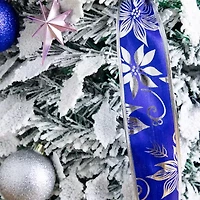 Nearly Natural 5 Foot Pre-Lit Flocked Collapsible Pine Christmas Tree
