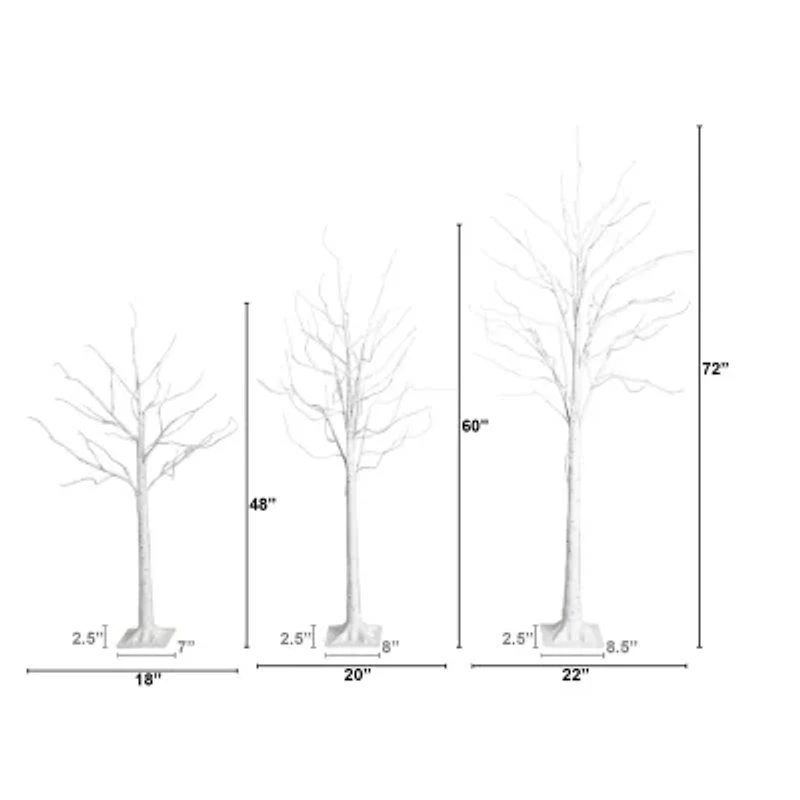 Nearly Natural 6 Foot Pre-Lit Birch Christmas Tree