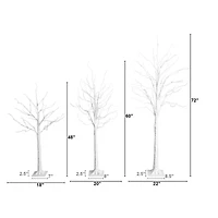 Nearly Natural 6 Foot Pre-Lit Birch Christmas Tree